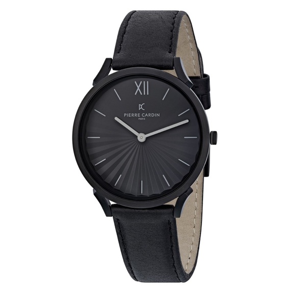 Pierre Cardin Other - Pierre Cardin Pigalle Plissée All Black Leather